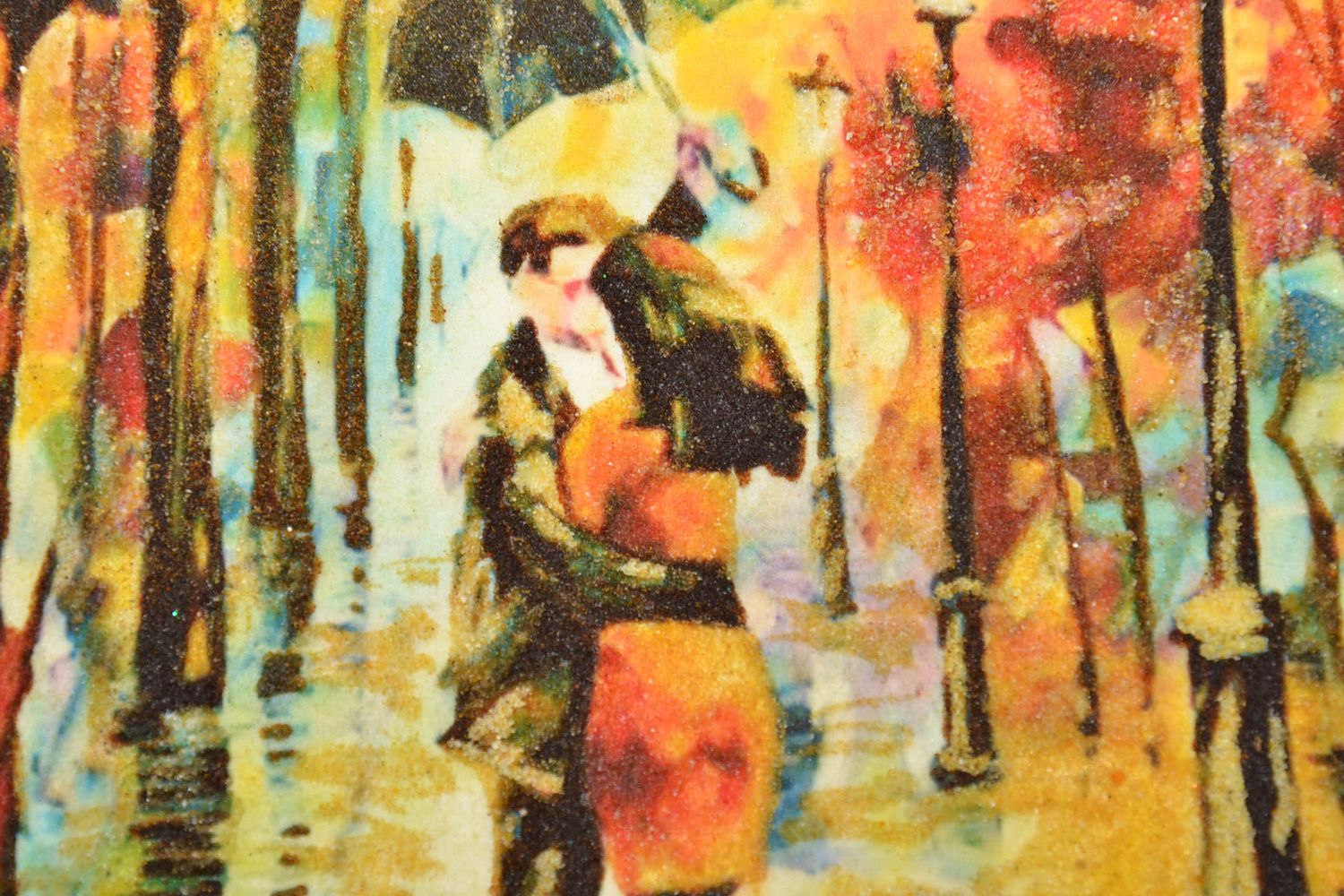 Картина на стену янтарная Осенний поцелуй фото 3