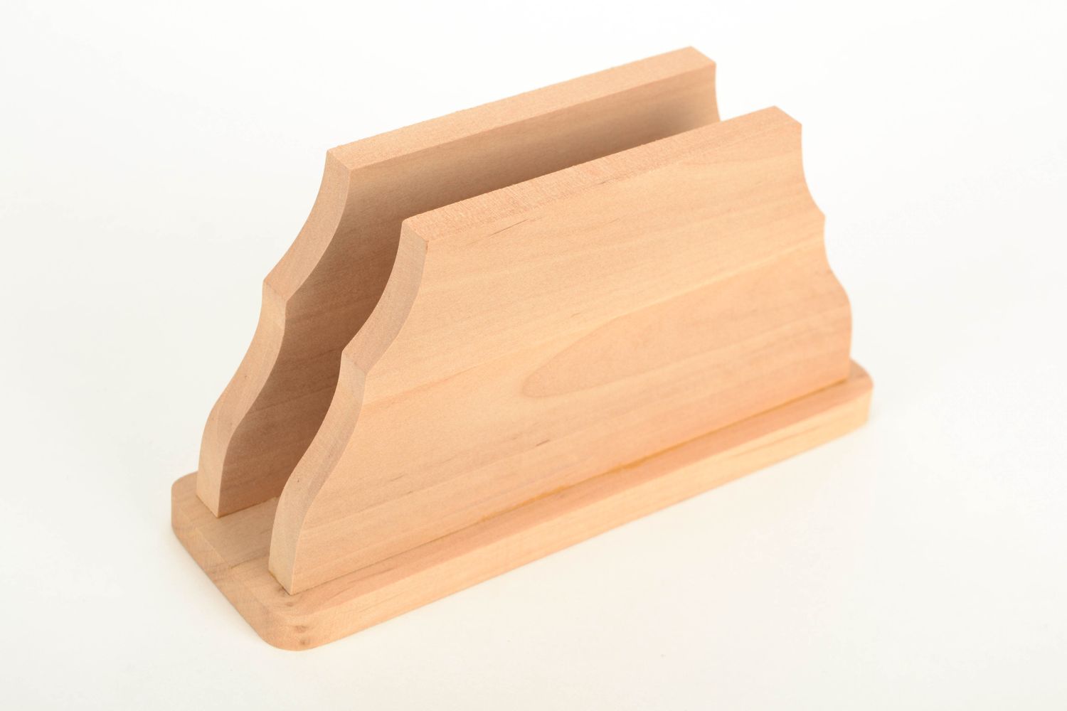 Alder wood craft blank for napkin holder photo 3