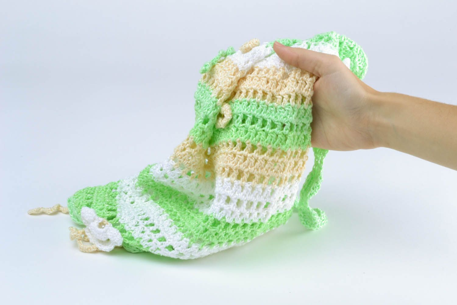 Green crochet vest top photo 5