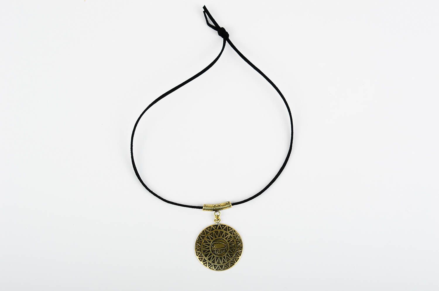 Handmade pendant unusual accessory beautiful pendant for girls metal jewelry photo 1