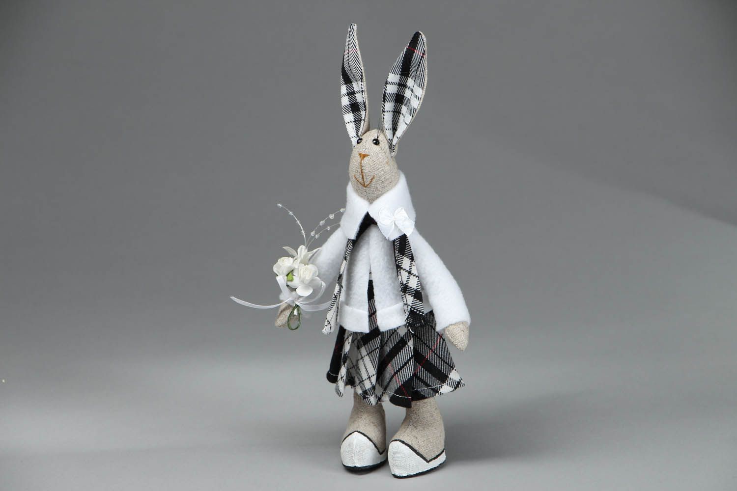 Black and white soft toy Scot Hare photo 1