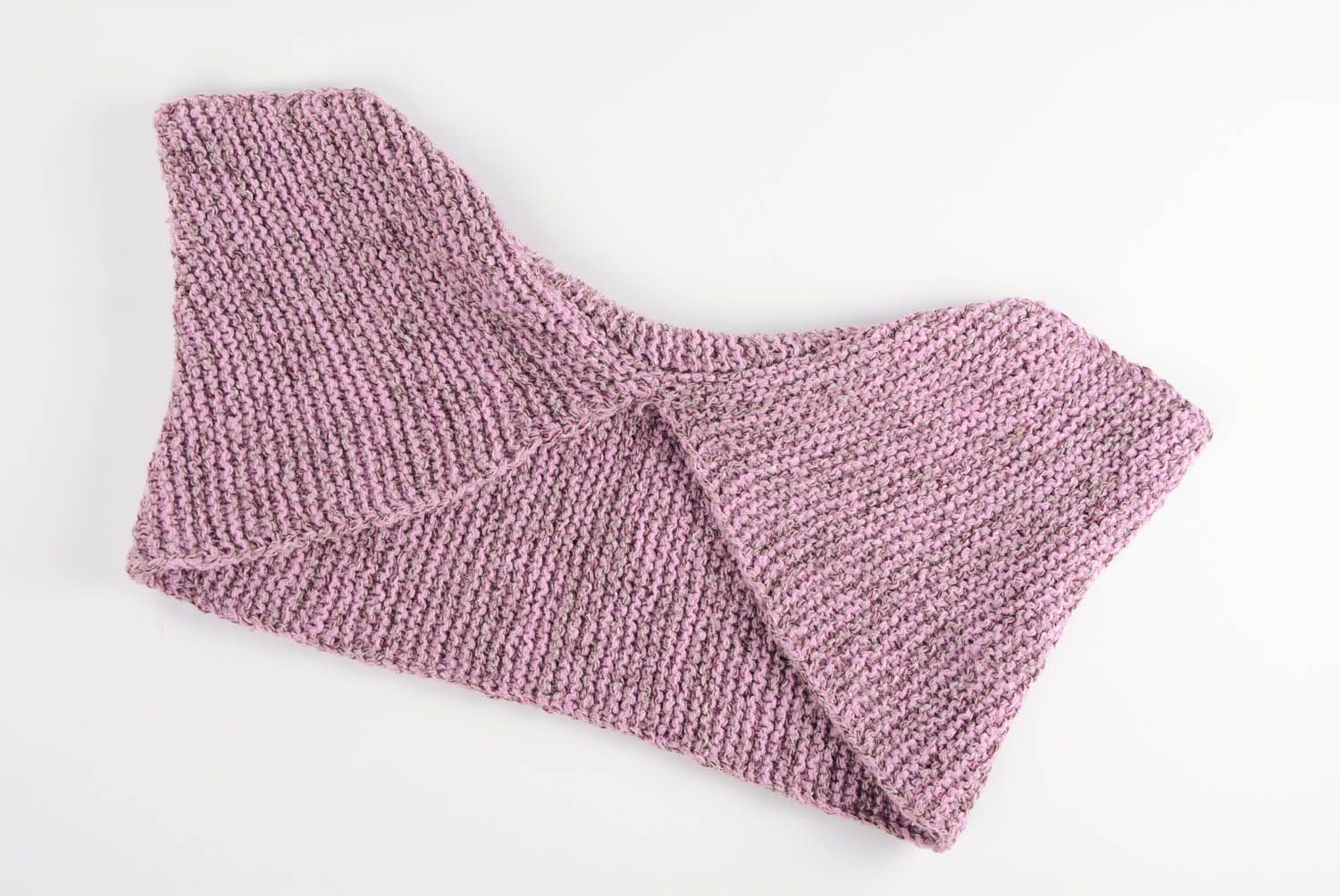 Boléro tricoté fait main lilas  photo 1