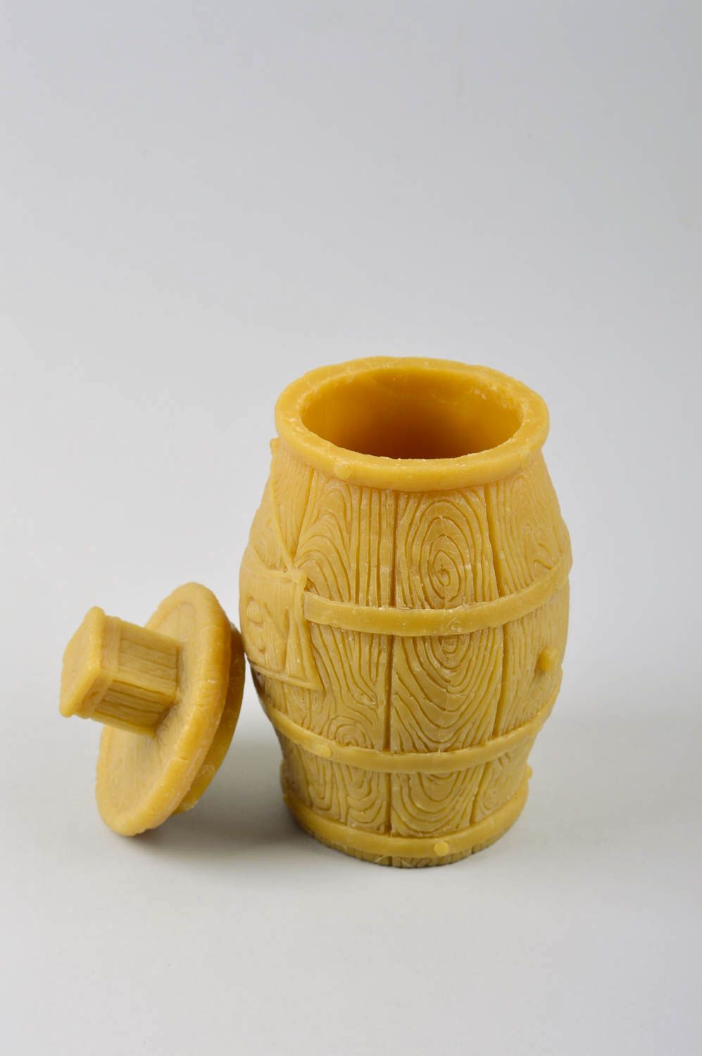 Handmade unique waxed barrel for honey unusual designer kitchenware present photo 7