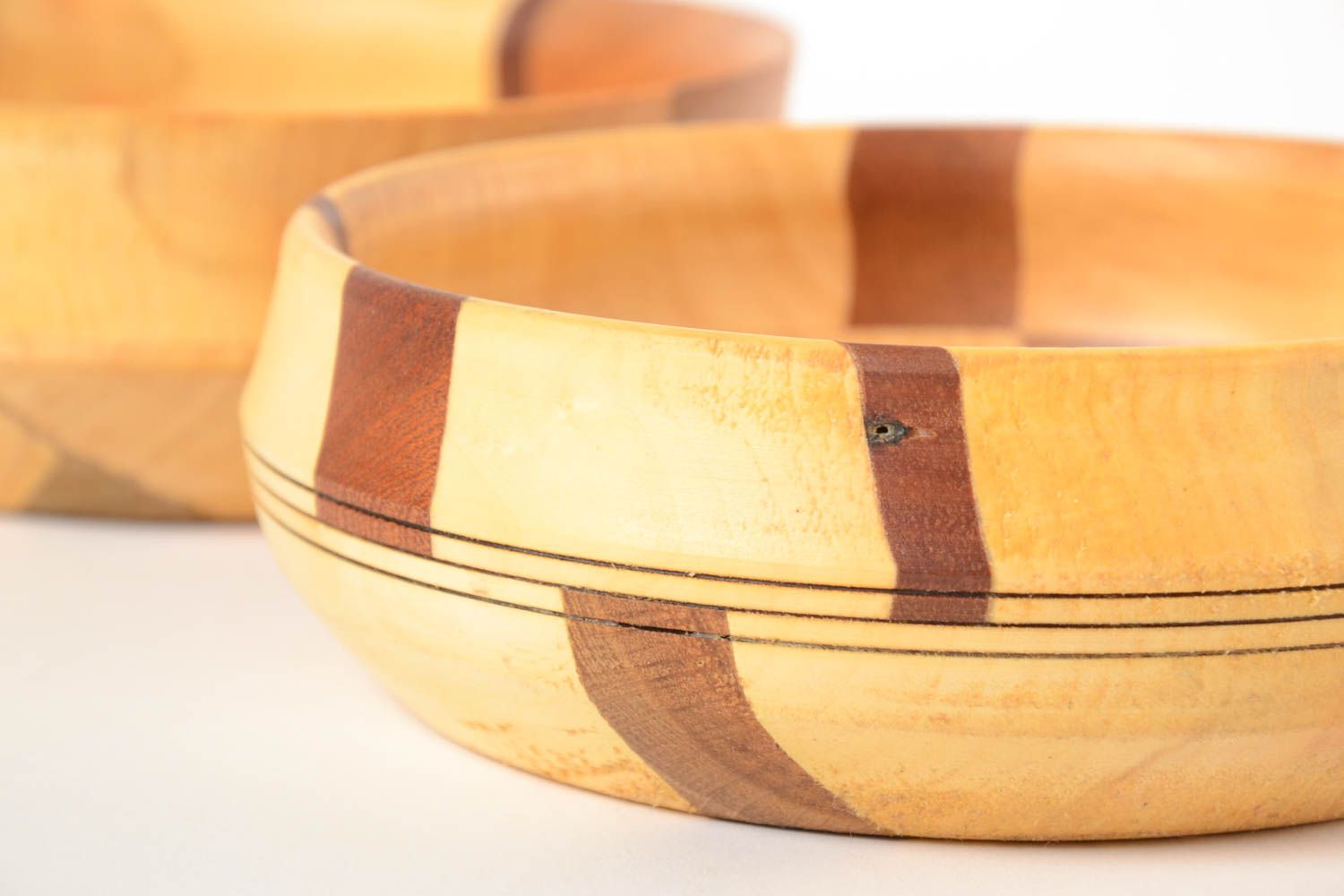 Teller Holz handmade Schüssel aus Holz Schale Holz Geschirr aus Holz Geschenk foto 5