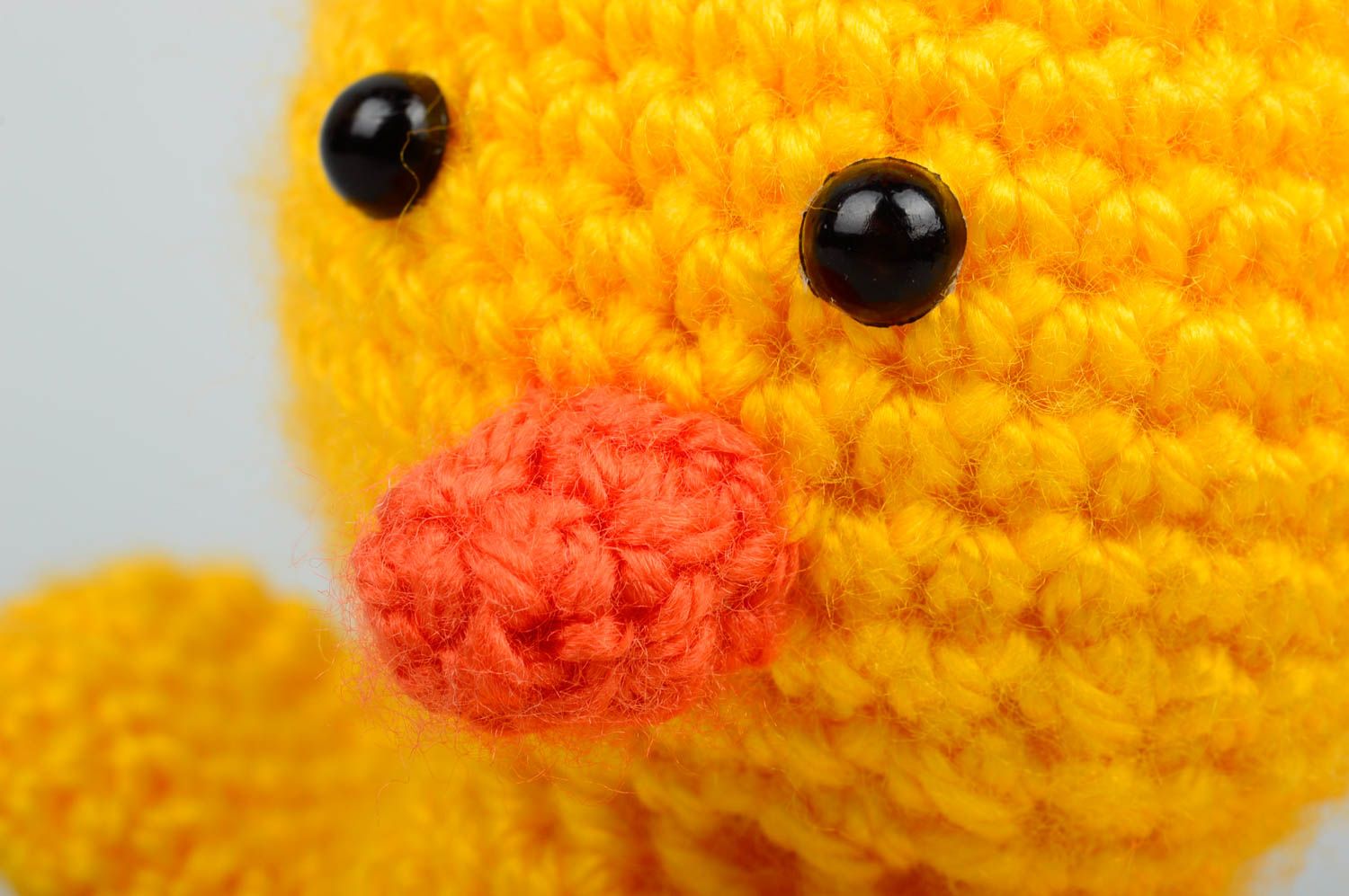 Peluche poussin jaune faite main Jouet tricot au crochet Cadeau enfant photo 4