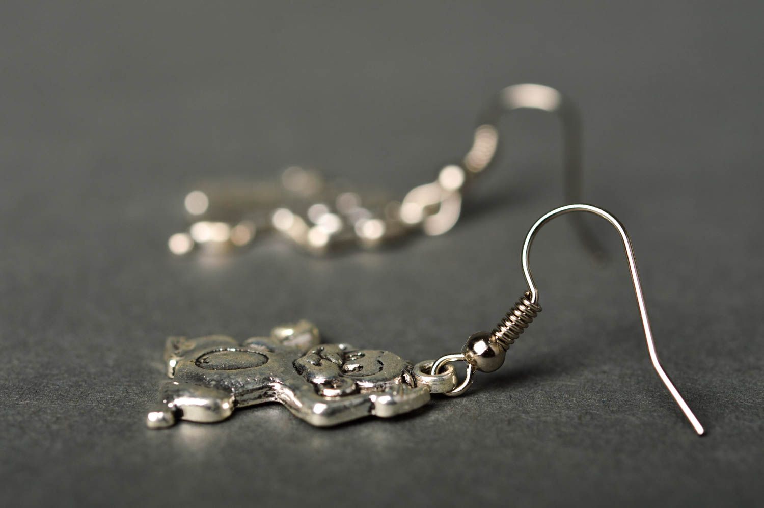 Earrings made of metal long earrings monkey earrings female accessories fashion photo 4