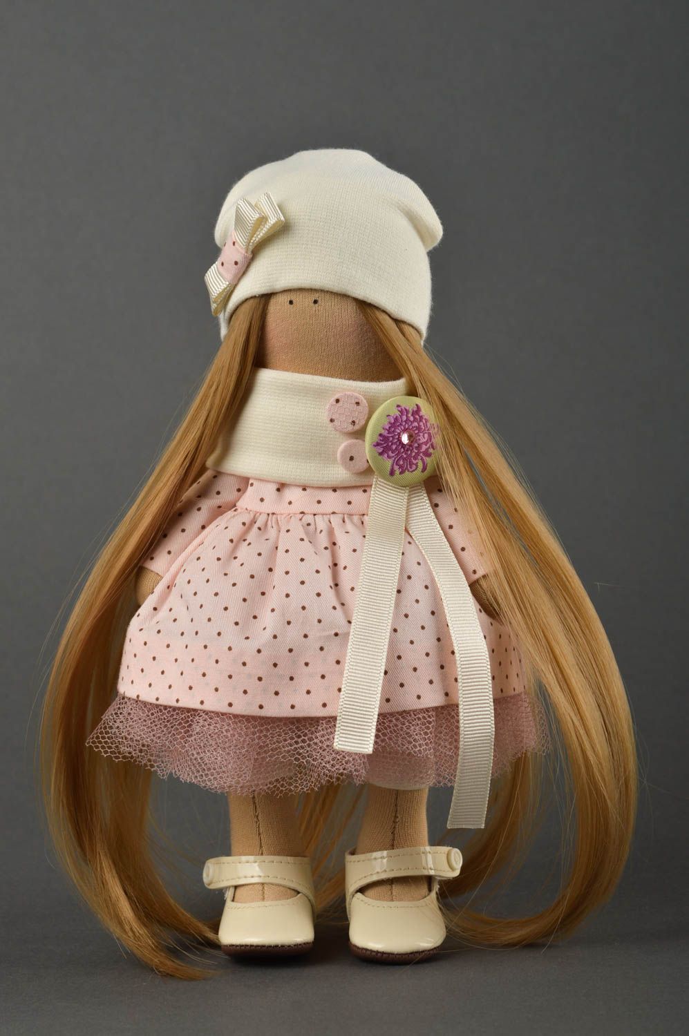 Авторская кукла подарок ручной работы дизайнерская кукла девочка на прогулке фото 2