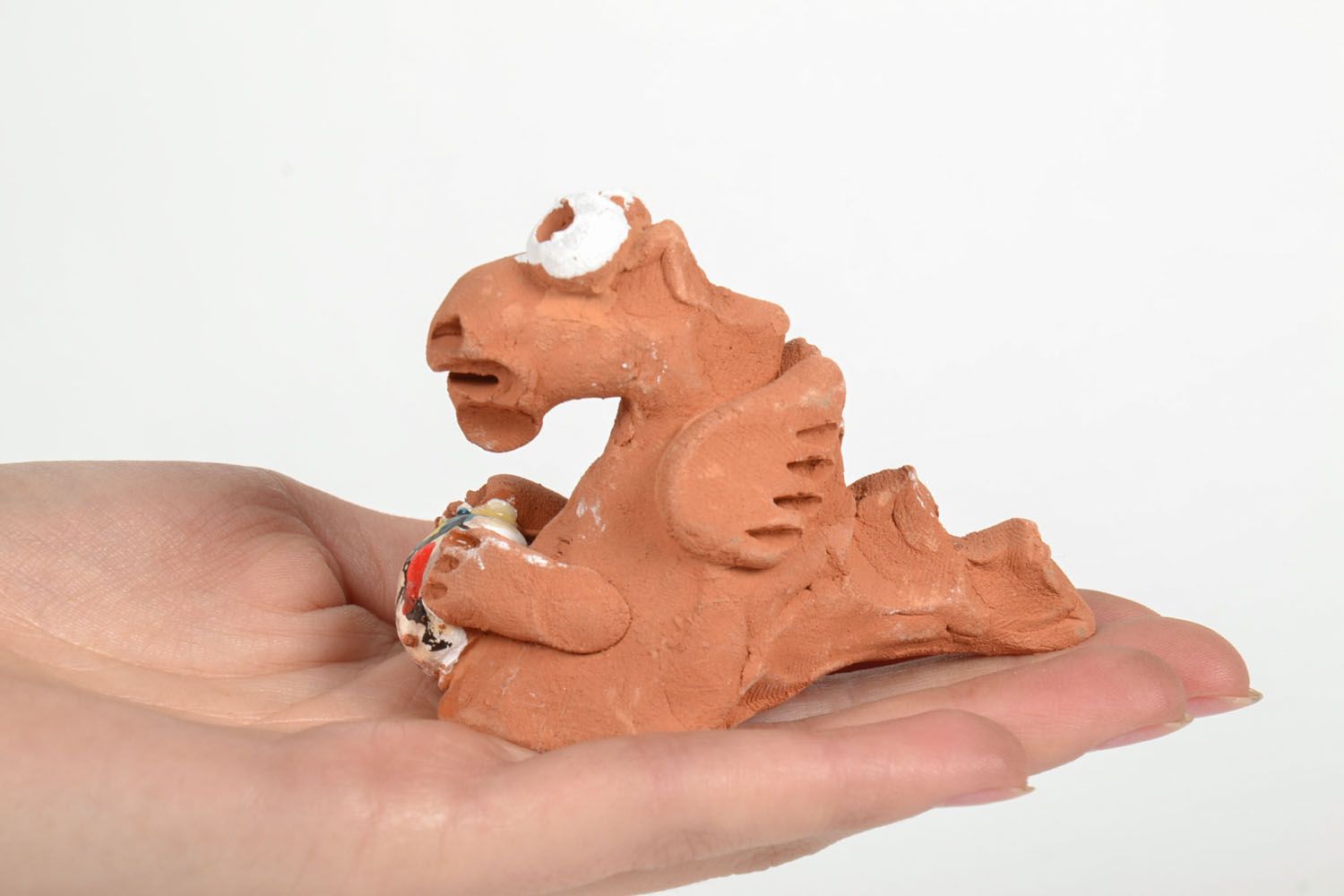 Handmade Keramik Figur Drache mit Ball Haus Deko Miniatur Figur niedlich foto 4