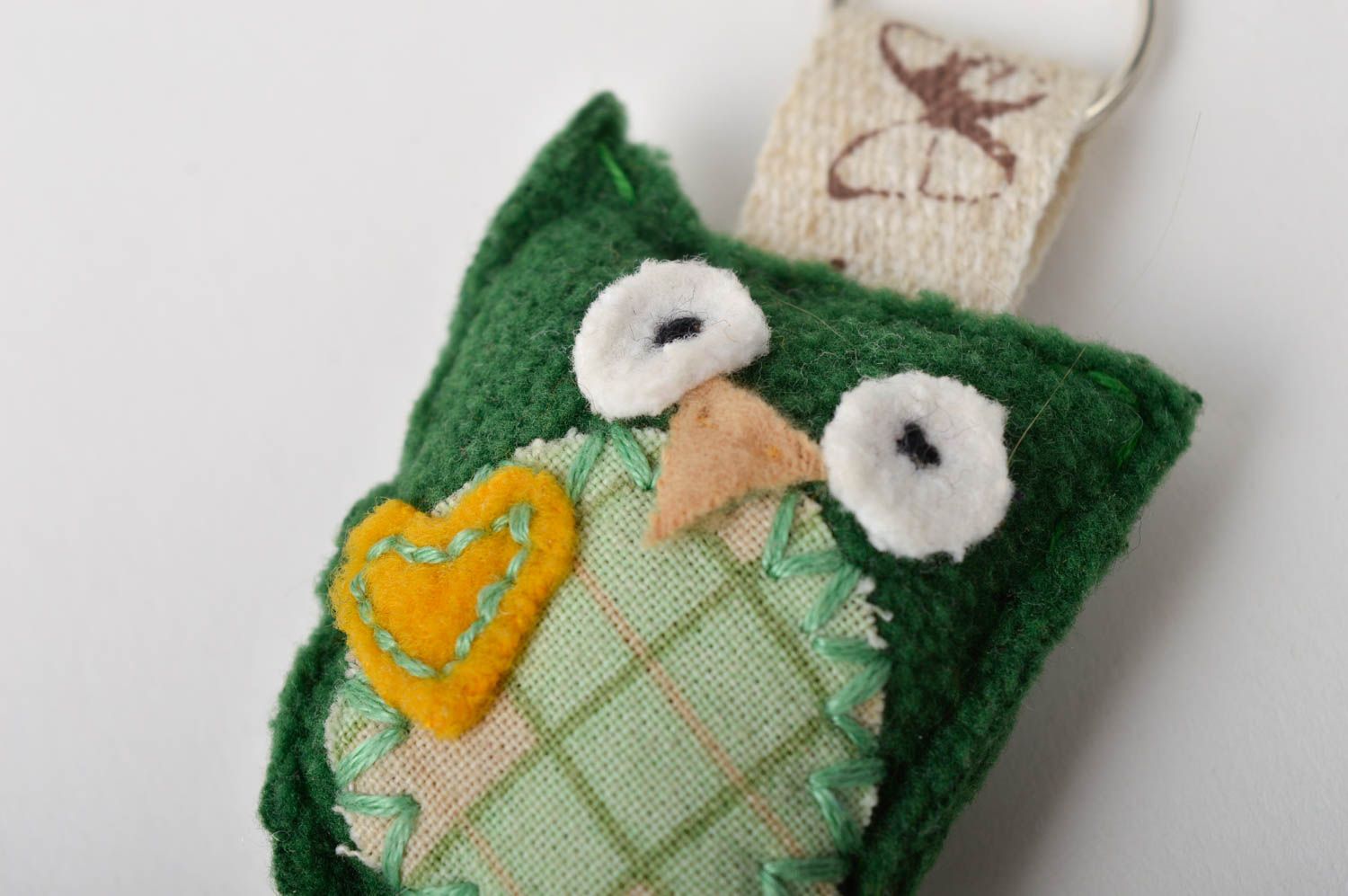 Handmade keychain owl keychain toy keychain textile toys key accessories  photo 4