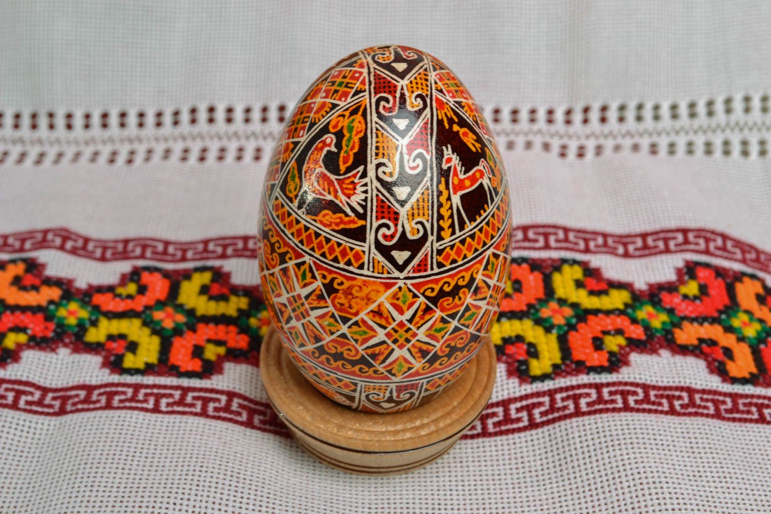 Oeuf de Pâques décoratif fait main original photo 5