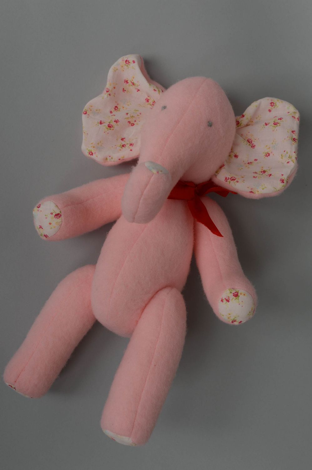Handmade soft toy Pink Elephant photo 5