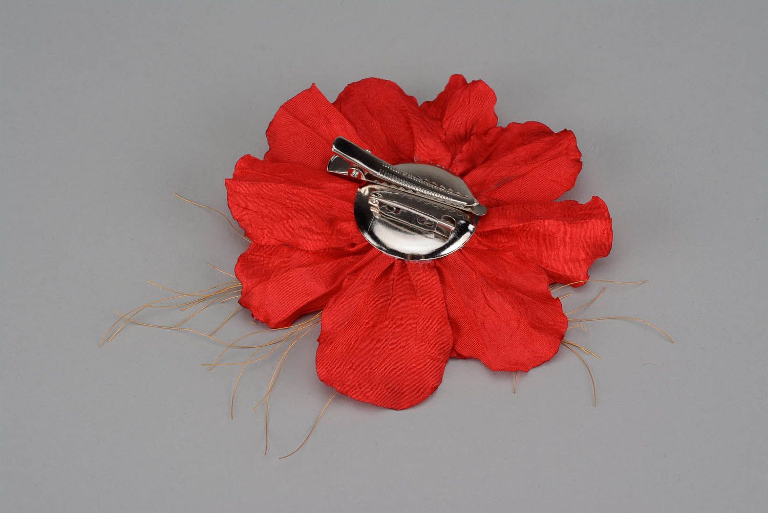Handmade brooch hairpin Hibiscus photo 3