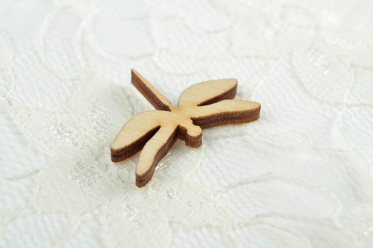 Handgemachtes Deko Element Figur zum Bemalen Holz Rohling Miniatur Figur Libelle foto 1