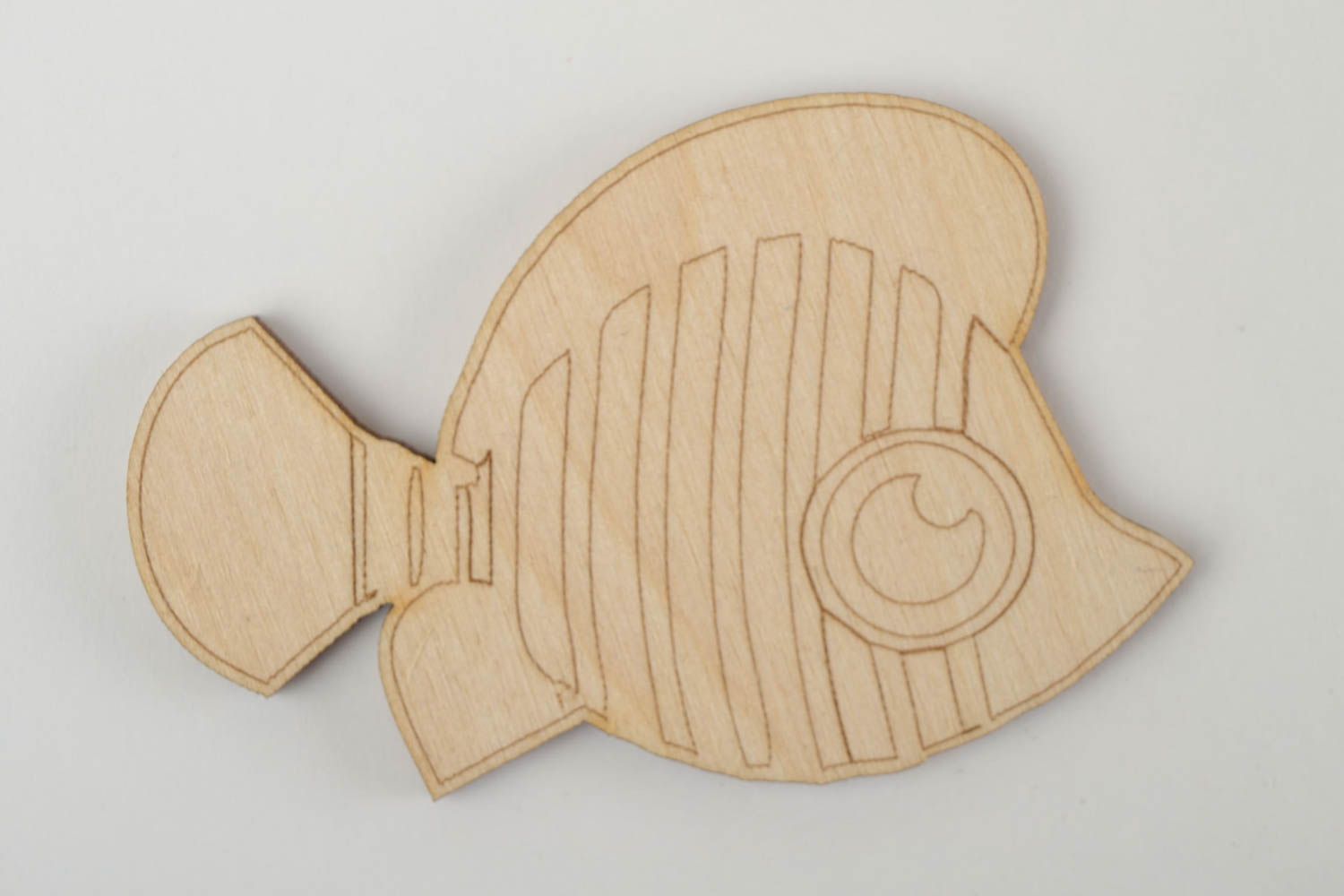 Handmade Holz Rohling Figur zum Bemalen Scrapbooking Material Fisch originell foto 3