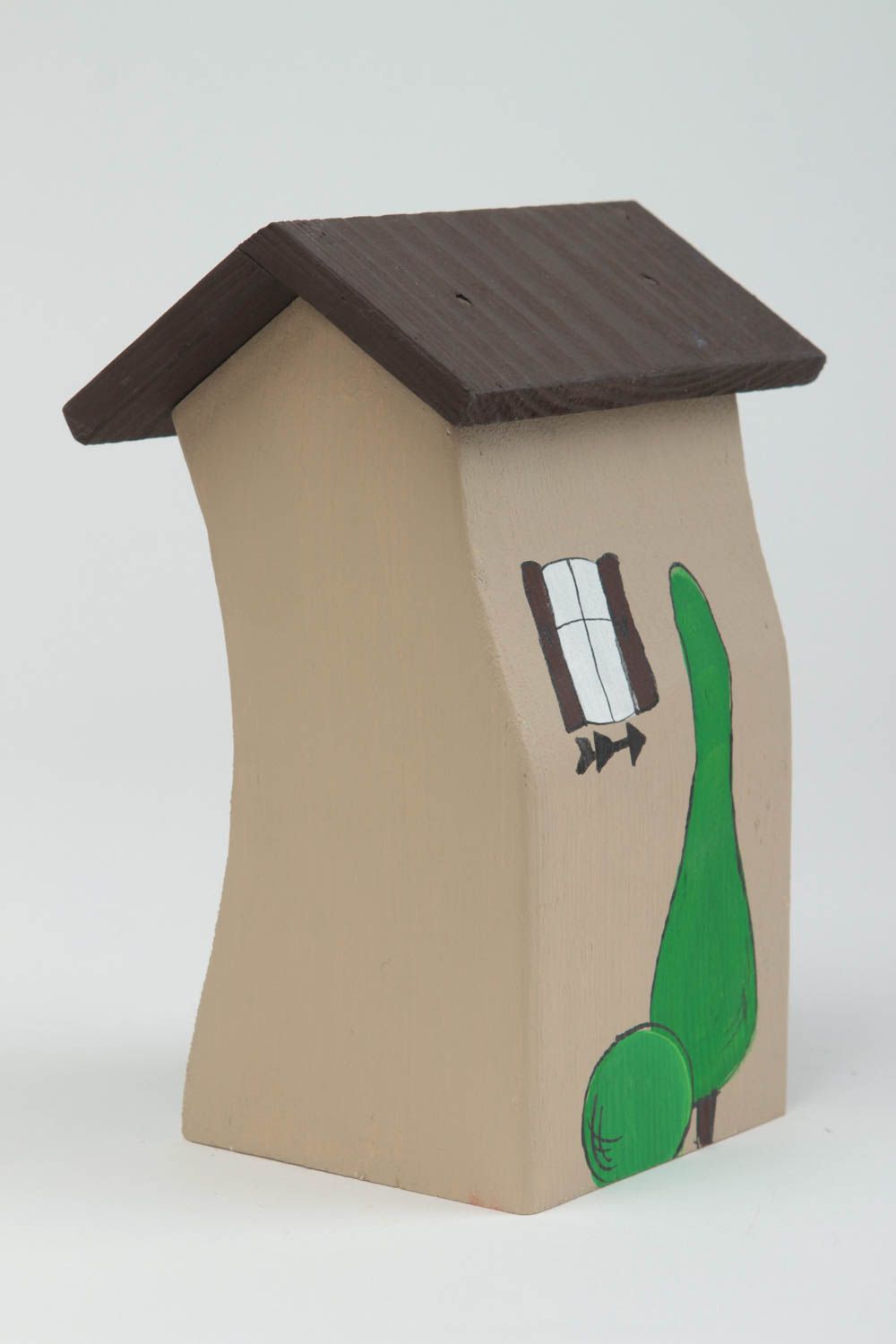 Statuette en bois fait main Figurine décorative Déco maison peinte à l'acrylique photo 3