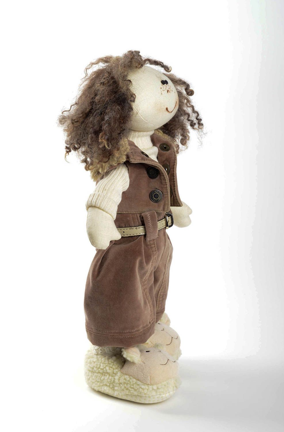 Puppe handgemacht Stoff Spielzeug originell Stoff Puppe Designer Geschenk schön foto 3
