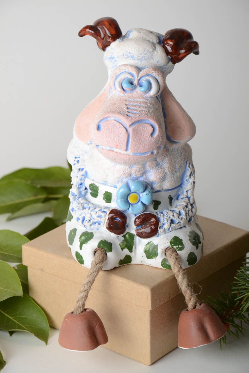 Home ceramics handmade money box ceramic figurine clay moneybox home design photo 1