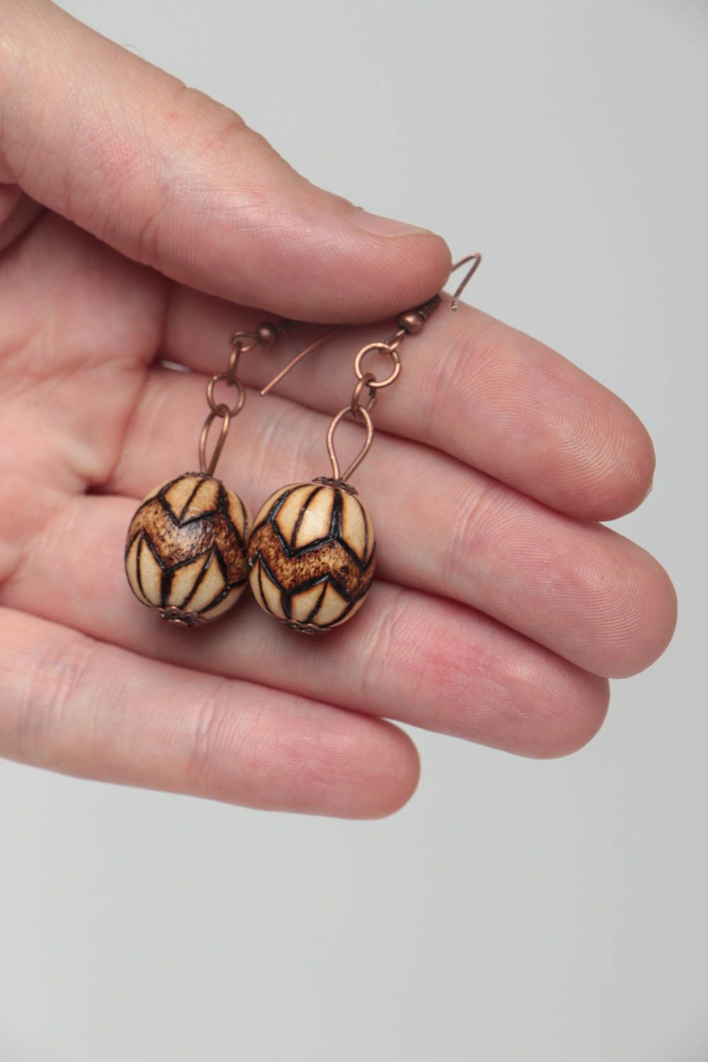 Handmade earrings wooden jewelry earrings for women fashion jewelry gift for her photo 5
