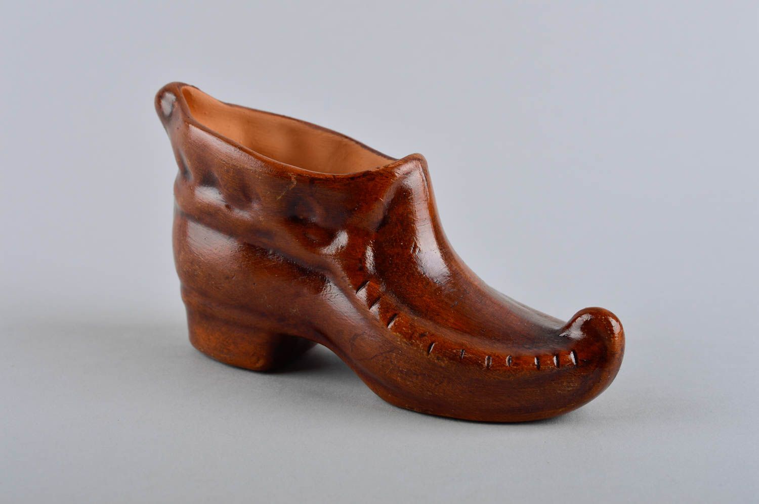 Handmade Keramik Figur schön Wohn Accessoire Miniatur Figur drolliger Schuh foto 2
