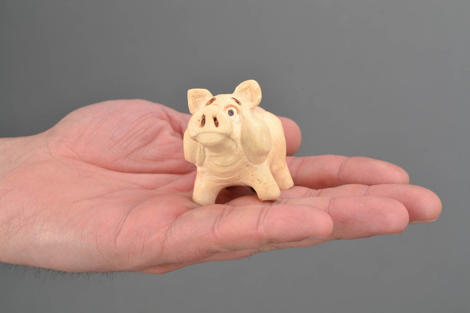 Ceramic whistle Pig photo 2