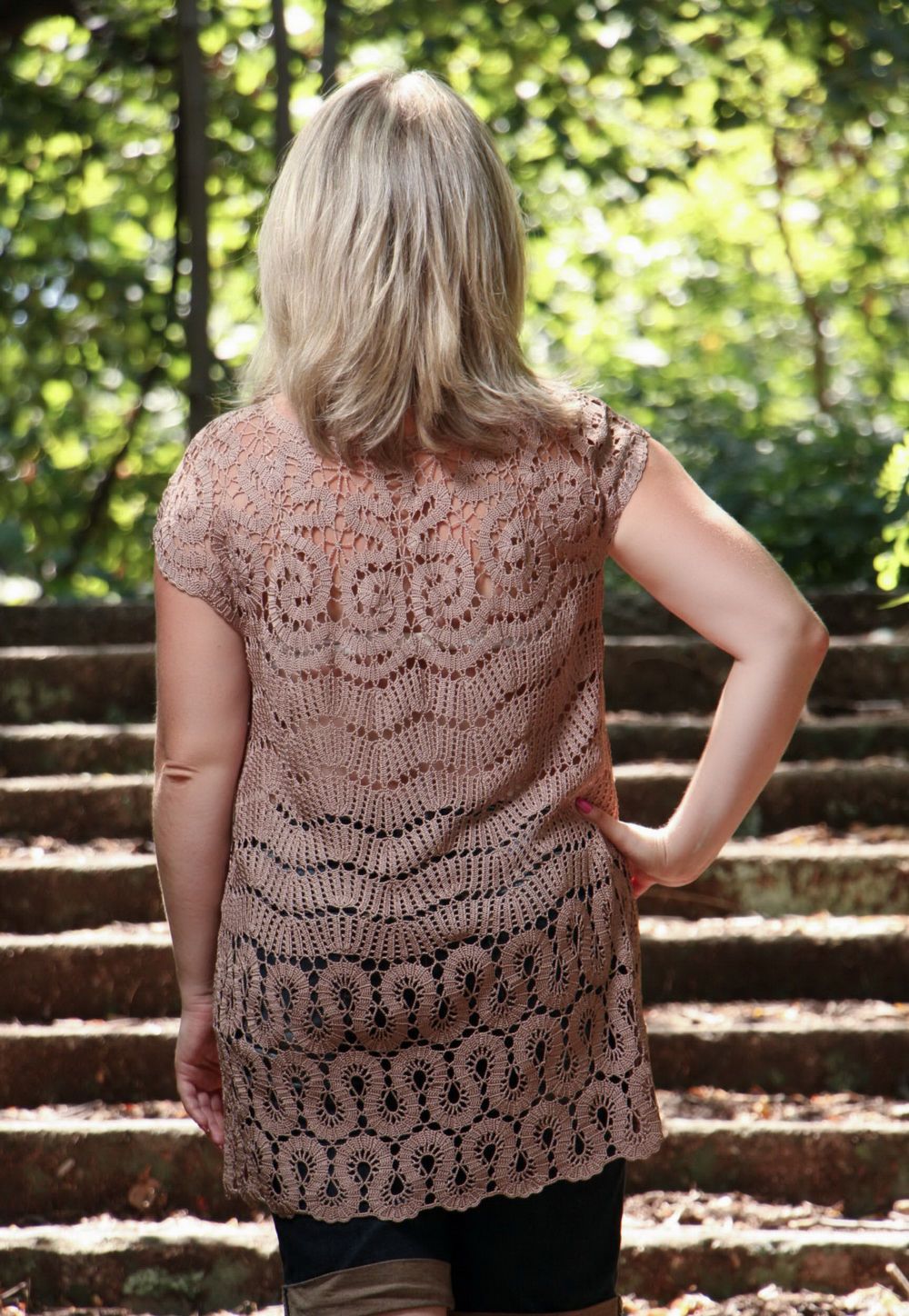Knitted tunic, Bruges lace
 photo 3