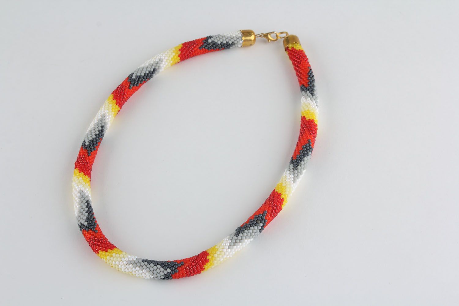 Multicolored cord necklace photo 3