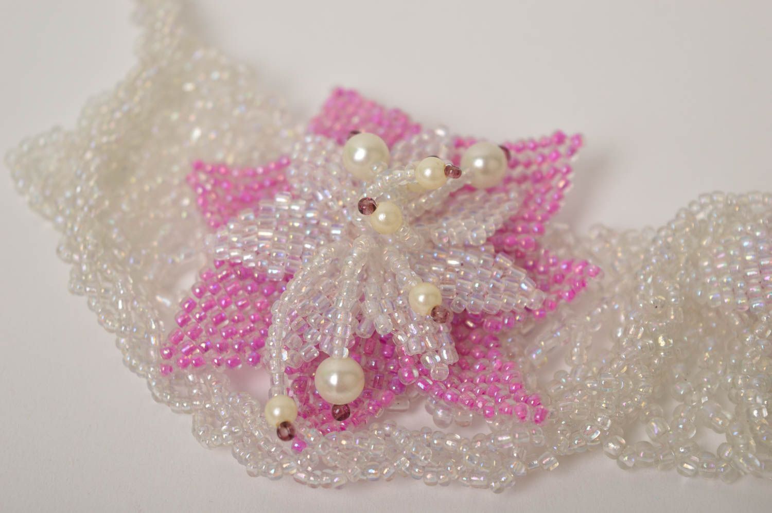 Handmade cute designer necklace beaded stylish necklace elegant accessory photo 4