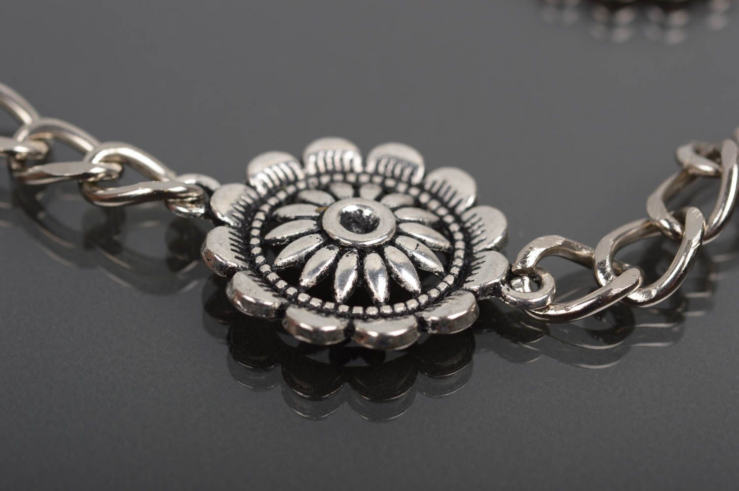Designer necklace handmade elegant jewelry necklace with natural stone photo 3