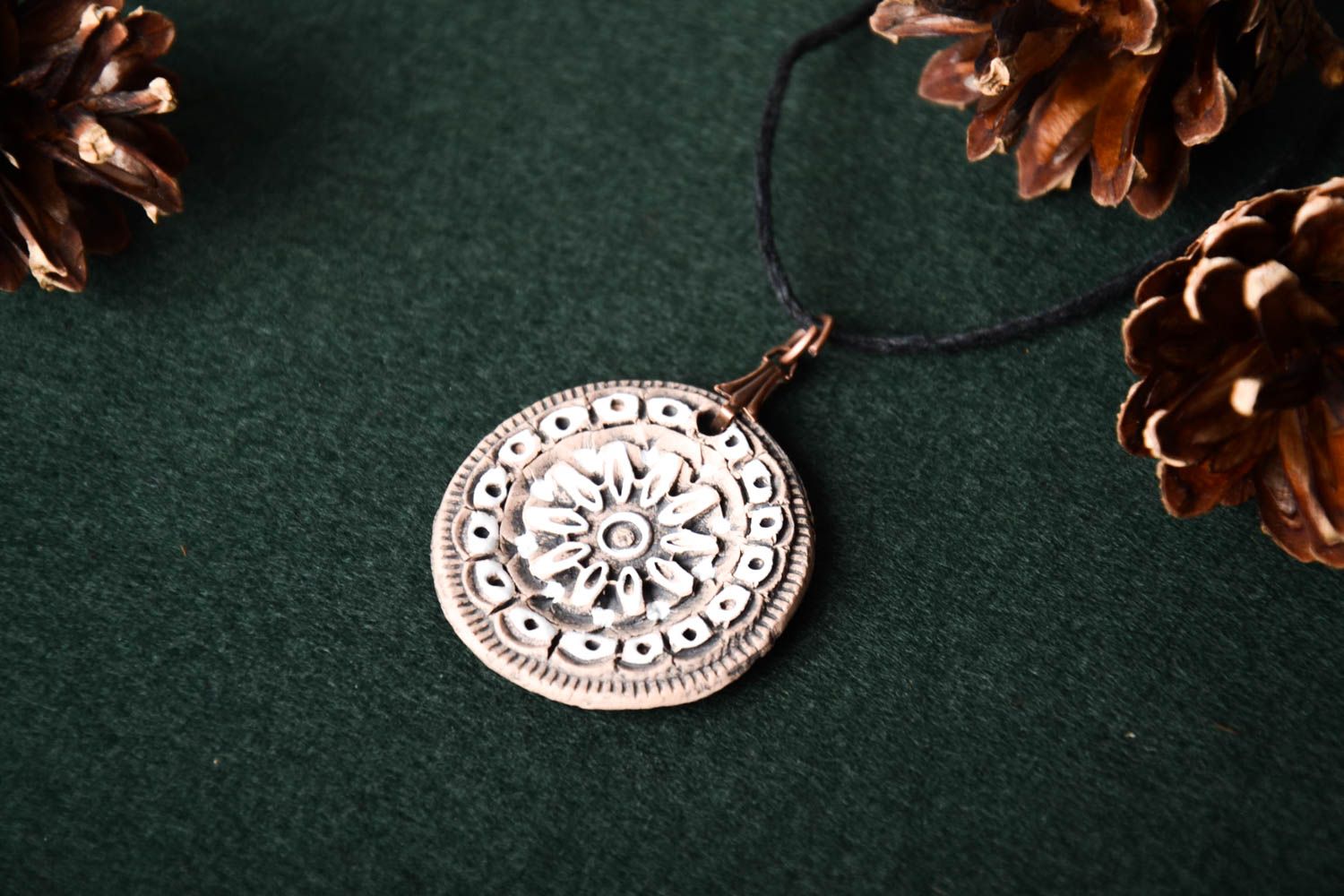 Neck accessory designer women pendant women pendant with unusual ornament photo 1