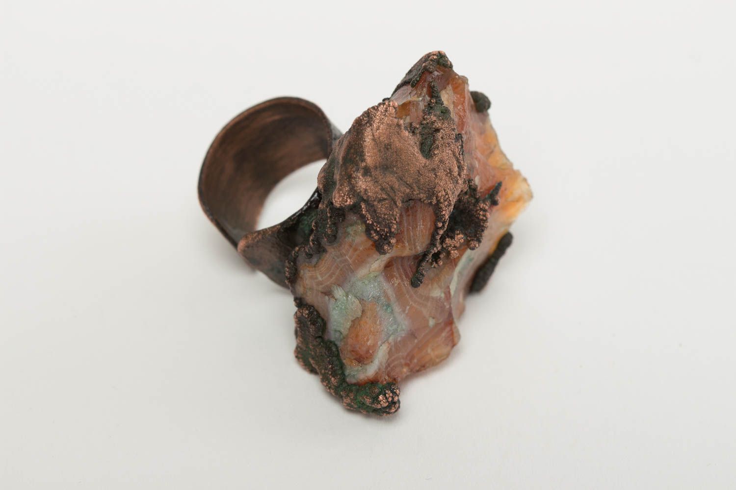 Handmade ring unusual ring designer accessory gift ideas copper jewelry photo 2