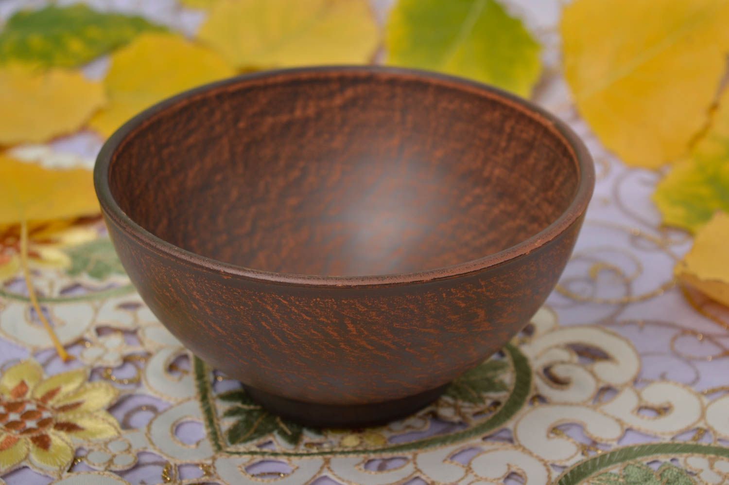 Посуда ручной работы керамическая миска для супа глубокая глиняная посуда фото 1