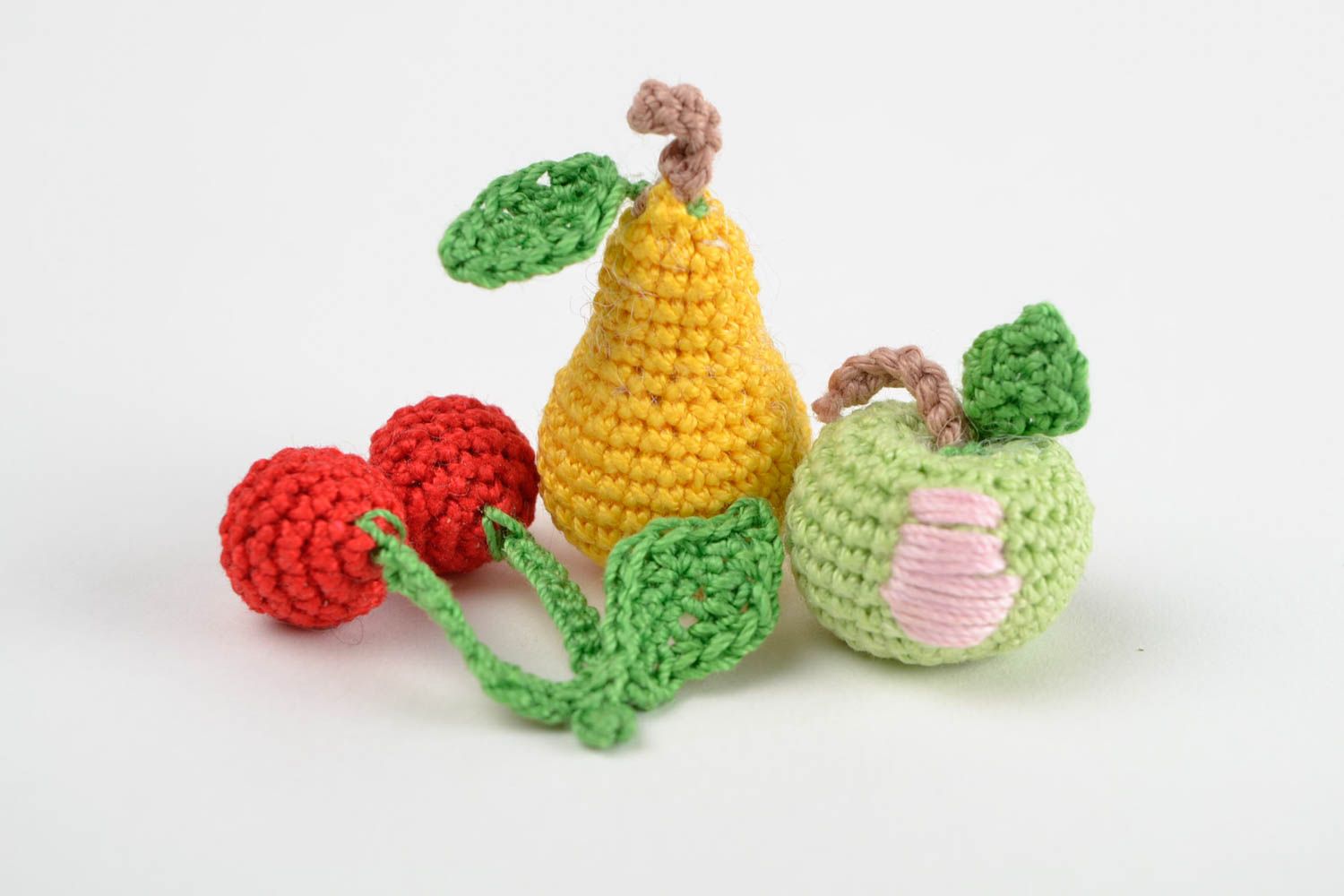 Handmade toy unusual toy for kids designer soft toy crocheted toy set of 4 items photo 3