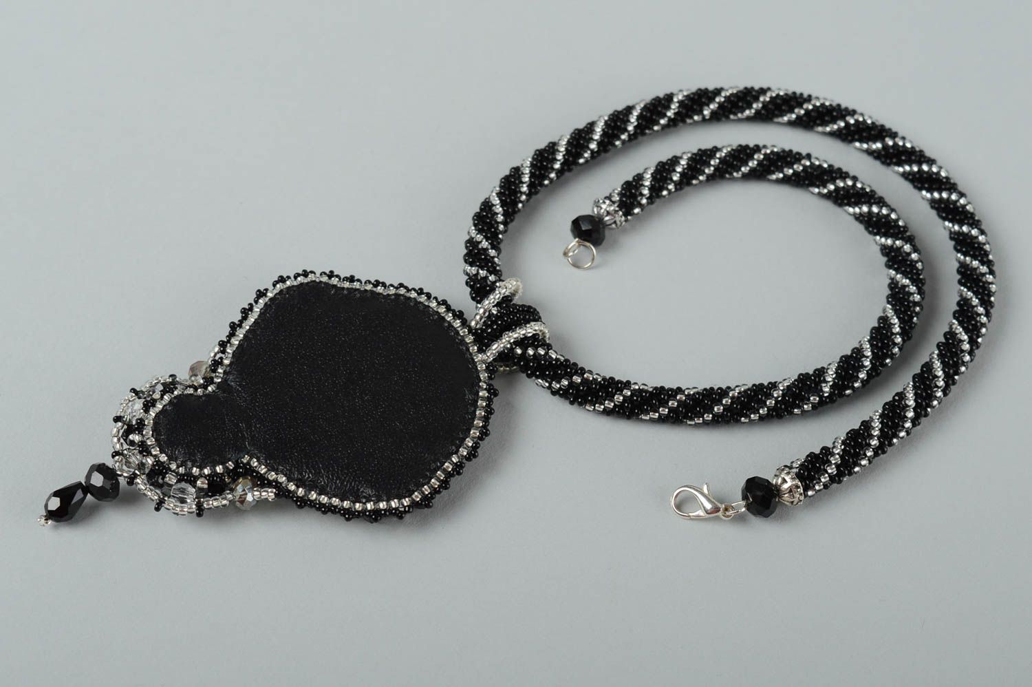 Collier Halskette handgefertigt Edelstein Schmuck Accessoire für Frauen foto 3