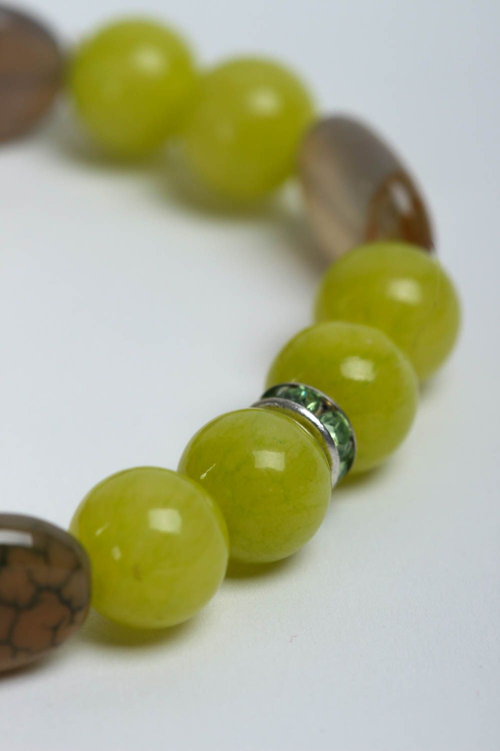 Handmade natural stone bracelet vintage trendy jewelry with natural stones photo 4