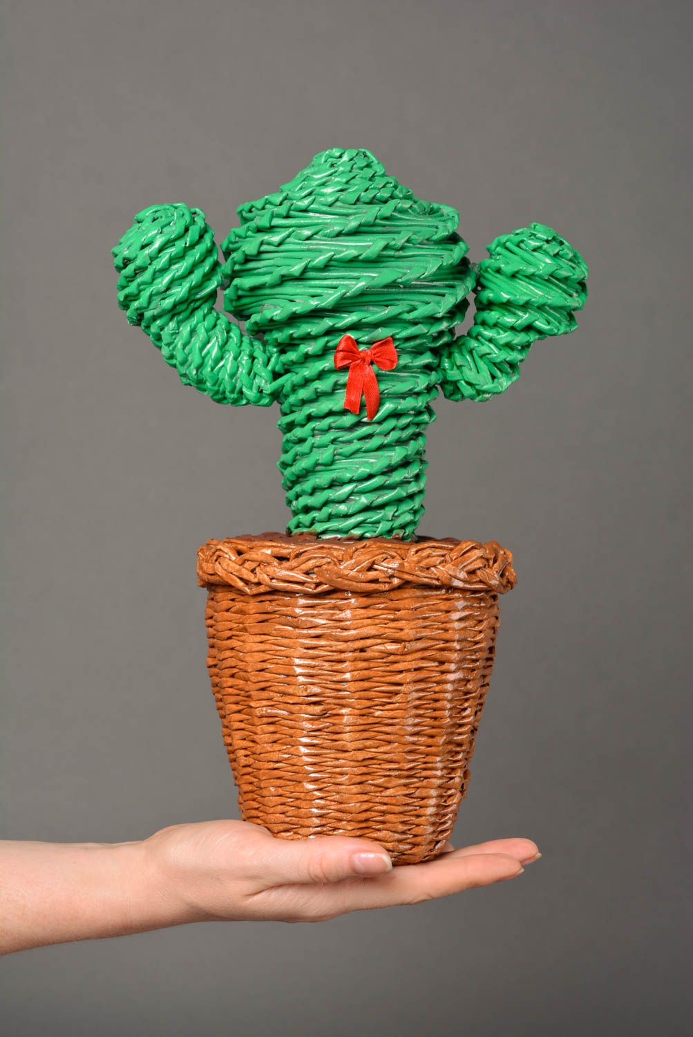 Schmuck Schatulle handmade Schmuckkästchen Papier Geschenk für Frauen mit Kaktus foto 3