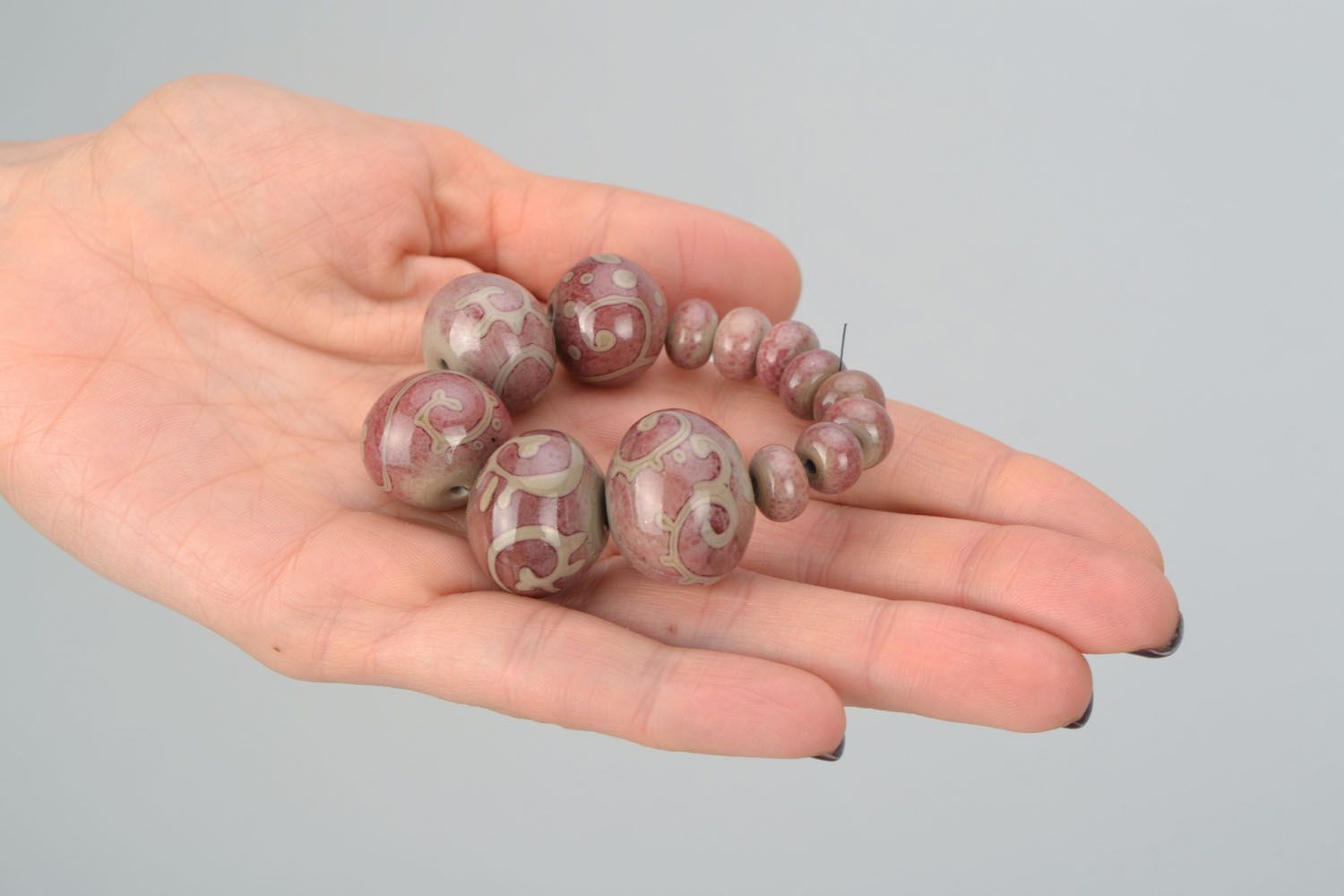 Fourniture verre chalumeau perles fantaisie de tailles différentes photo 3