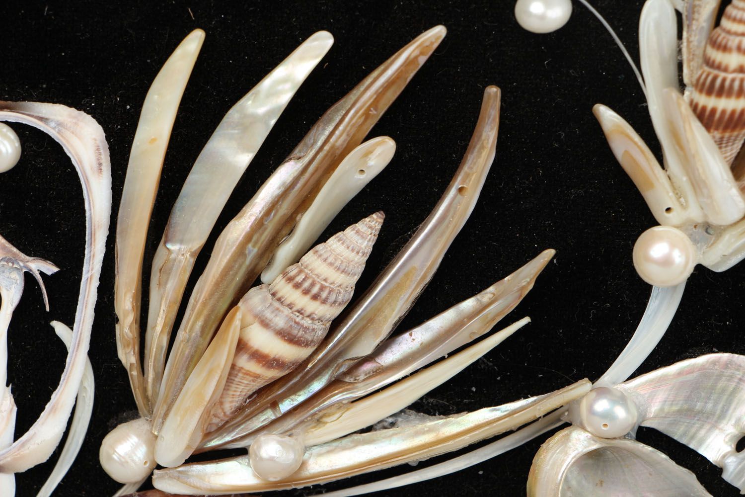 Quadro original de conchas e ossos do peixe feito à mão  foto 3