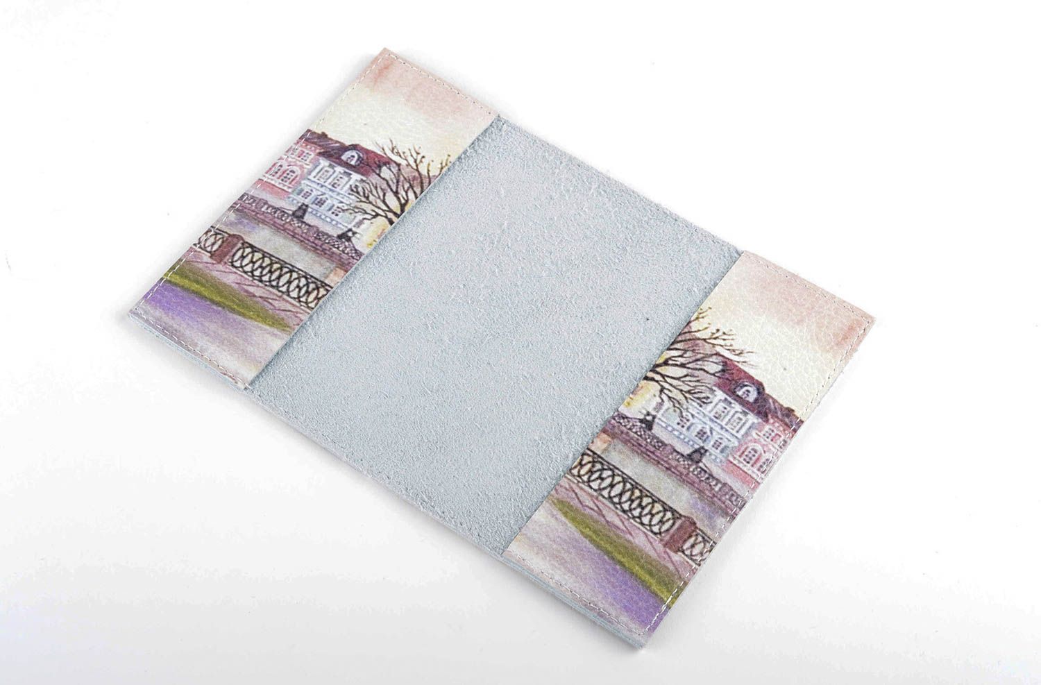 Handmade passport cover unusual gift for girls designer cover for documents photo 5