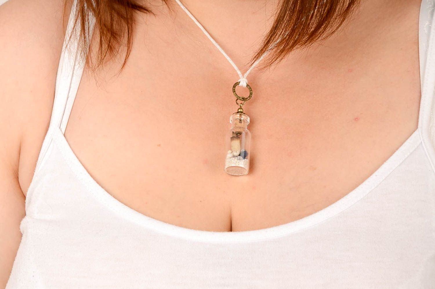 Stylish handmade neck pendant glass pendant artisan jewelry designs for her  photo 5