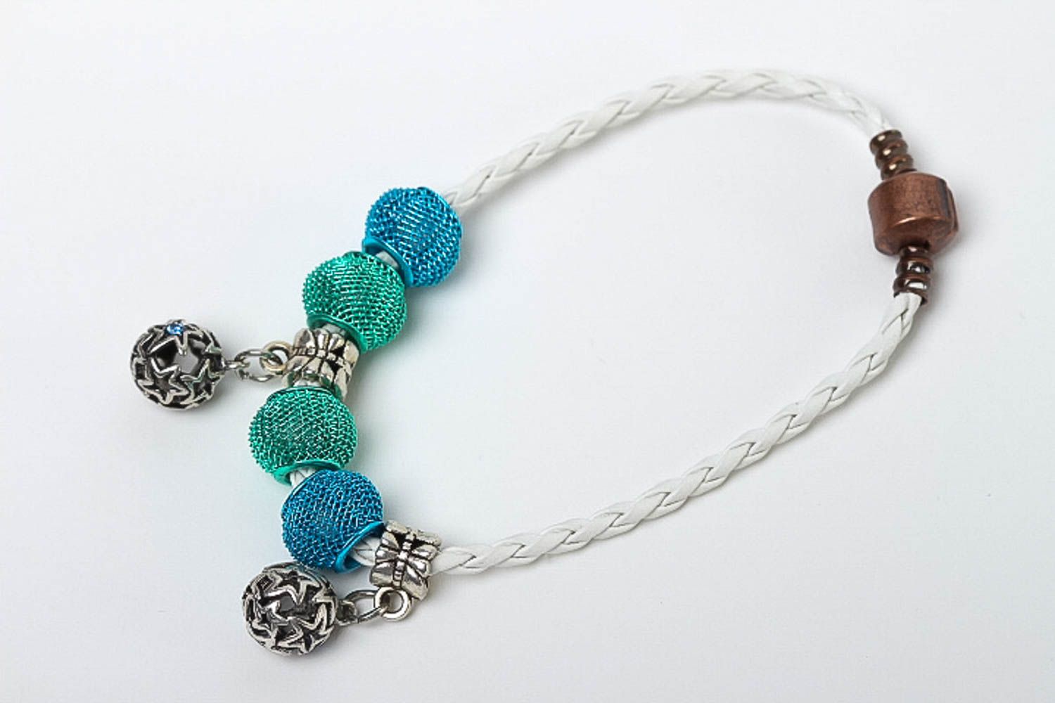 Женский браслет ручной работы браслет с подвесками оригинальный браслет из шнура фото 2