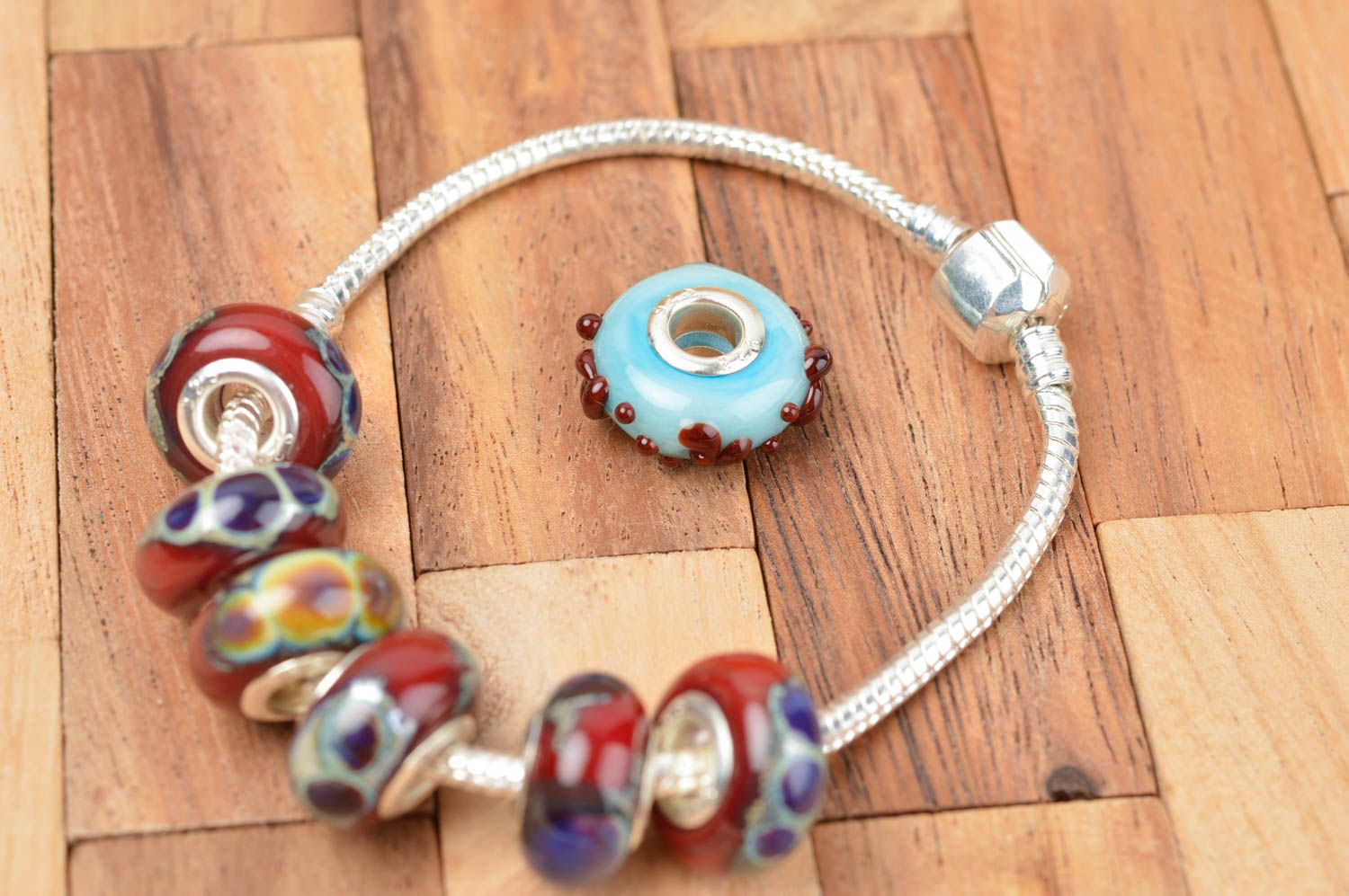 Handmade glass bead lampwork beads jewelry findings beads and crystals photo 5