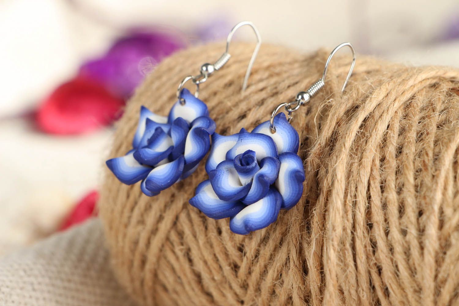 Earrings made ​​of polymer clay photo 3