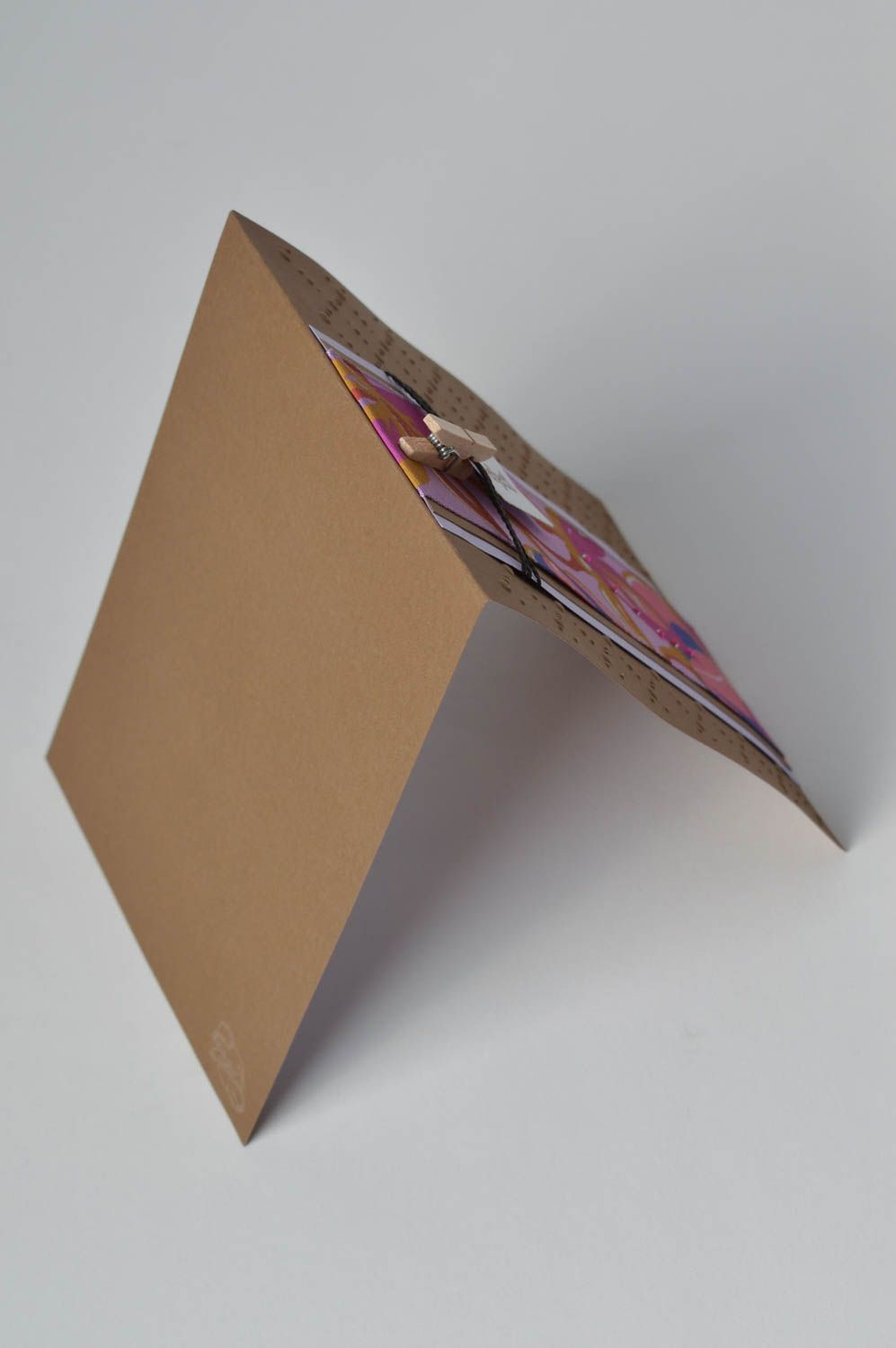 Carte de voeux scrapbooking faite main en carton design Idée cadeau original photo 5