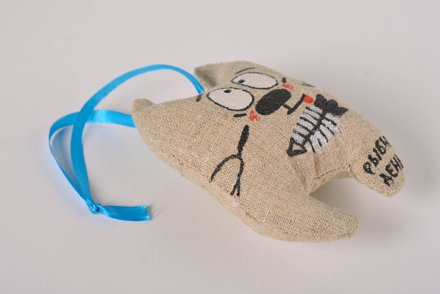 Plüsch Katze handmade Öko Kinderspielzeug für Dekor feines Textil Spielzeug foto 3