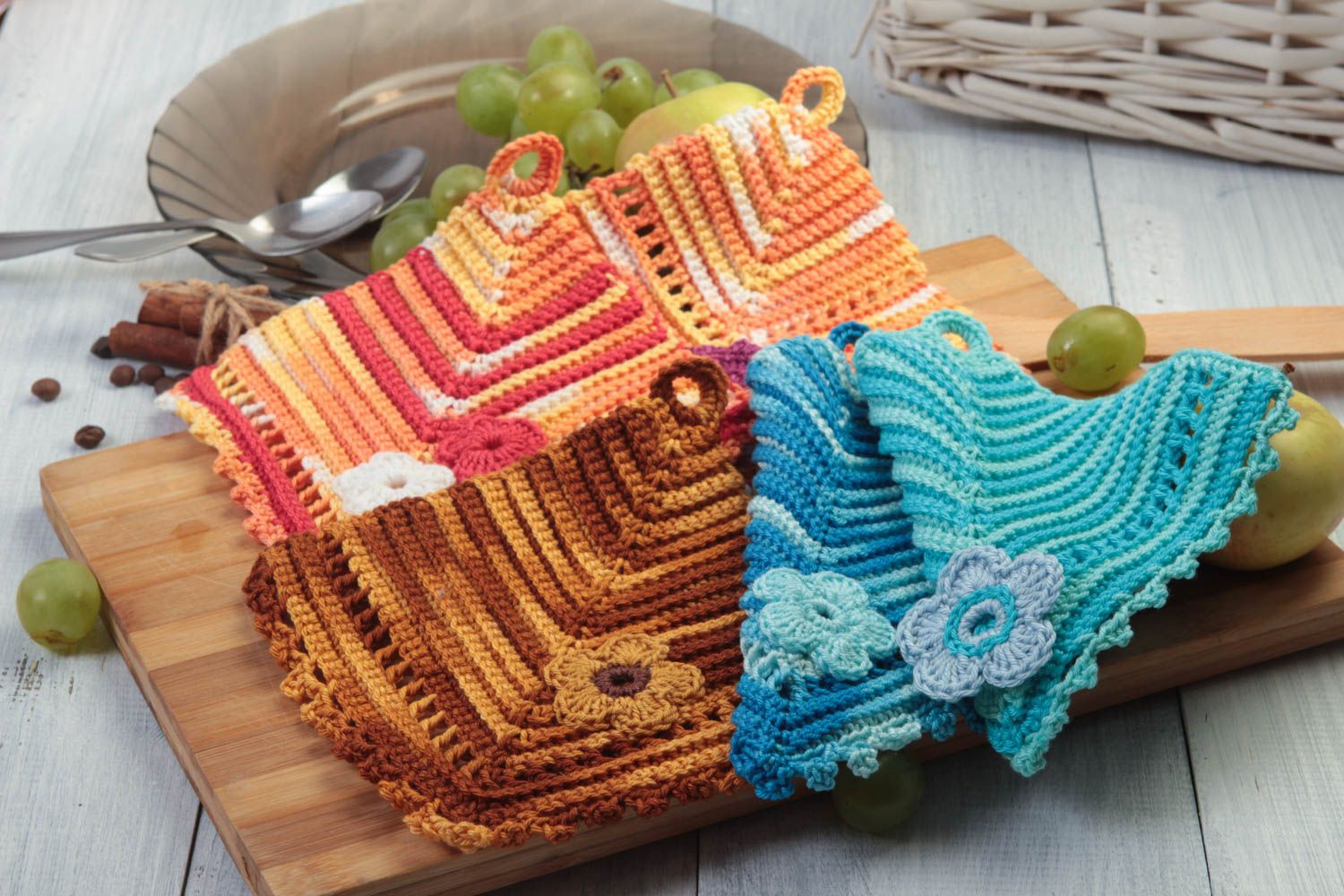 Accesorio a crochet para cocina agarrador de ganchillo artesanal regalo original foto 1