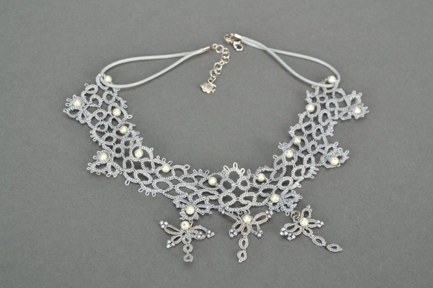 Handmade lacy necklace photo 2