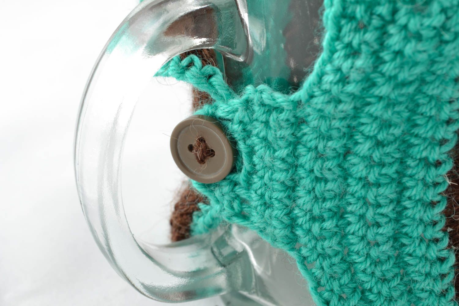 Cup with crochet cozy Owl photo 2
