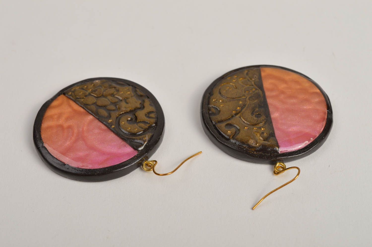 Handmade Ohrringe Geschenk für Frauen Juwelier Modeschmuck Polymer Clay Schmuck  foto 3