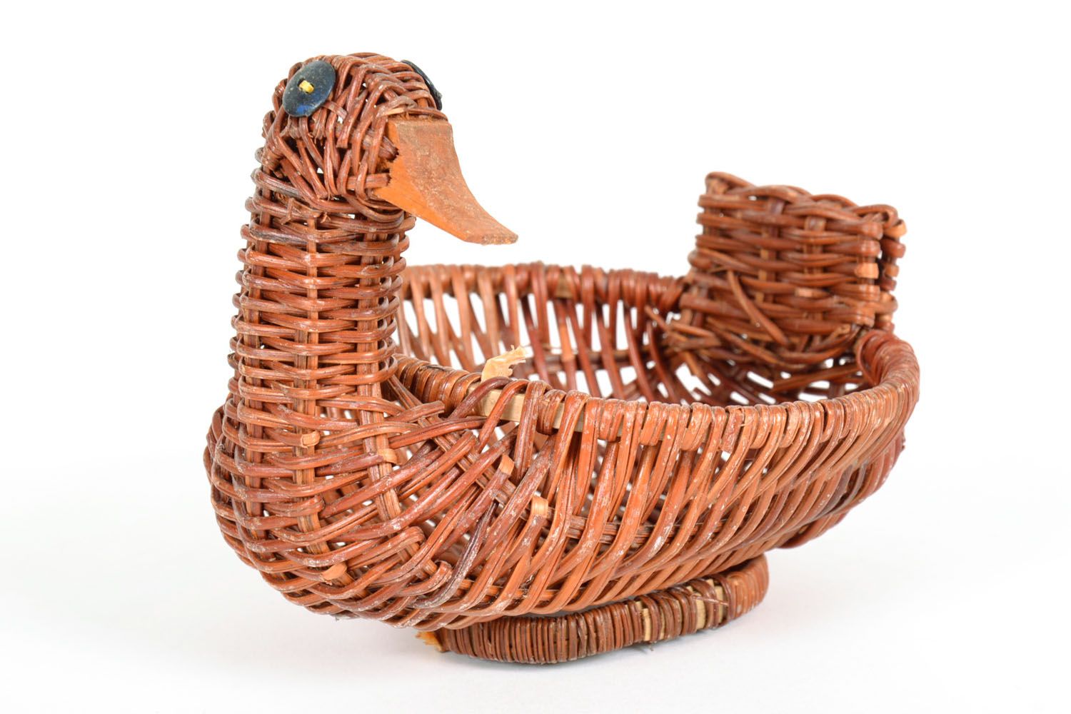 Decorative wicker basket Duck photo 4