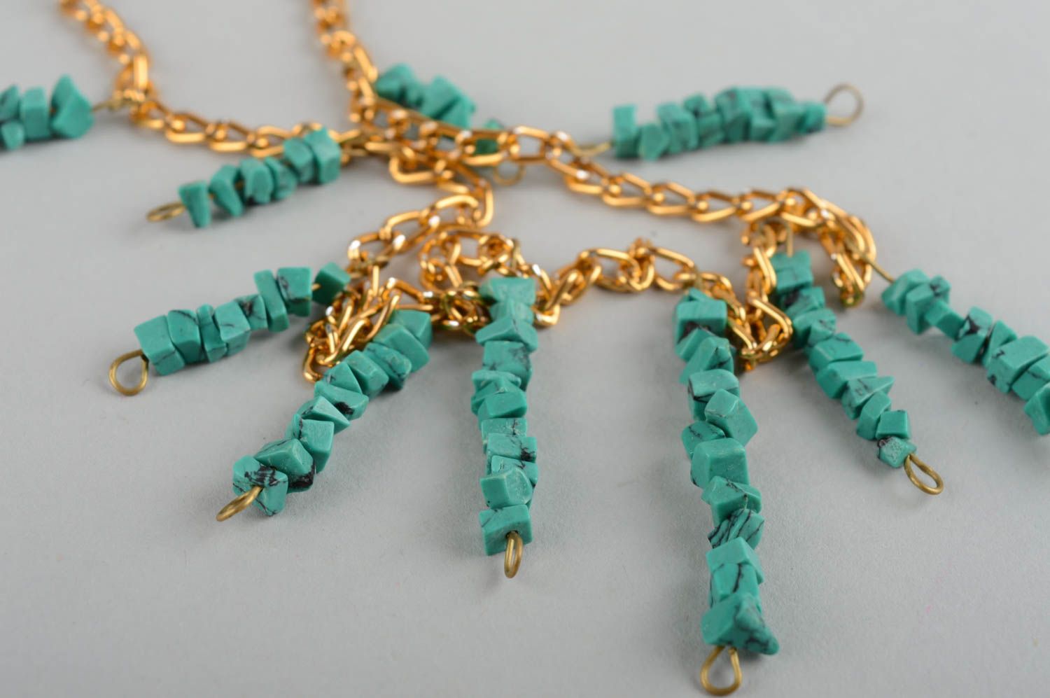 Chain necklace handmade necklace gemstone jewelry handcrafted jewelry photo 3